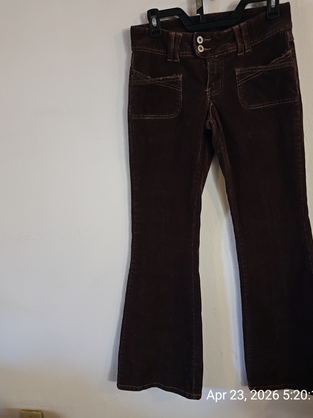 Brown Corduroy Flared Pants